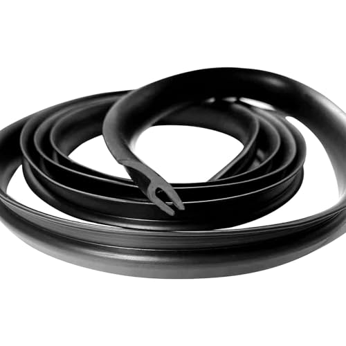Wischer Gummi Streifen, 2 Stück 1.7M/5.6Ft Universal Auto Seal Windschutzscheibe Fenster Dichtungsstreifen Zierleiste Schwarze Gummidichtung Tür Wetterdichtung Gummistreifen Auto Fenster Dichtung von HERCHR