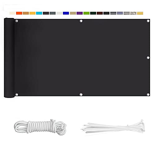 HERILIOS HERILIOS Balkon Sichtschutz, Garten Garten Sichtschutz Balkonabdeckung Wasserdicht und UV-Schutz 210 Größen & 21 Farben mit Ösen Kabelbinder und Kordel, 90 x 700 cm Anthrazit HERILIOS HERILIOS Balkon Sichtschutz, Garten Garten Sichtschutz Balkonabdeckung Wasserdicht und UV-Schutz 210 Größen & 21 Farben mit Ösen Kabelbinder und Kordel, 90 x 700 cm Anthrazit von HERILIOS