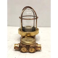 Schiff Geborgen Retro Messing Wandhalterung Passage Bulkhead Light Tef Aa Ip56 von HERITAGEANTIQUESUSA