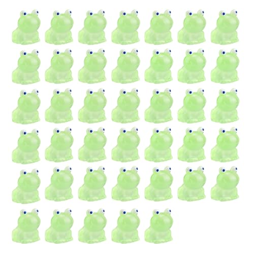 HERKINDNESS 40 Stück Mini Frösche, Resin Mini Frogs Figurines 1,7×1,5 cm, Mini Frogs Gartendekoration, Glatte Oberfläche, Resin Frogs für Dekoration, Party, Froschspiel Finden (klein) von HERKINDNESS