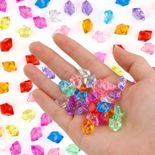 HERKINDNESS Diamanten Deko, 1000 Stück Acryl Diamanten, Farbige Deko Steine, Bunt Edelsteine Klein, für Vasendekoration, Aquariumdekoration, Partydekoration HERKINDNESS Diamanten Deko, 1000 Stück Acryl Diamanten, Farbige Deko Steine, Bunt Edelsteine Klein, für Vasendekoration, Aquariumdekoration, Partydekoration von HERKINDNESS