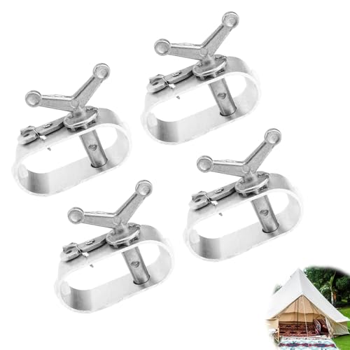 HERKINDNESS Drahtspanner, 4 Stück Aluminiumlegierung Seilspanner Poolabdeckung, Spannschloss für Seil Poolabdeckung, für Schwimmbadplanen Sonnenschirme Campingzelte von HERKINDNESS