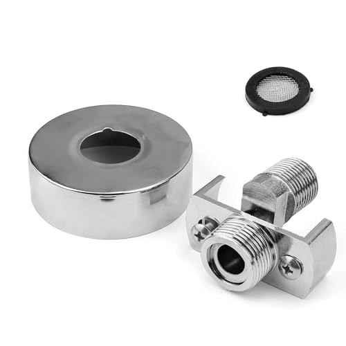 HERKINDNESS Duscharmatur Adapter Einstellbarer, Universal Wasserhahn Adapter, Duschwinkel Adapter mit Dekorative Abdeckung und Exzenterschnecke, Adapter für Duscharmaturen für Installation von Wasserh von HERKINDNESS