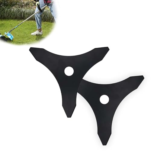 HERKINDNESS Messer für Freischneider, 2 Stück Motorsense Messer, Drei Zähne Trimmerkopf Freischneider, Lochdurchmesser 25,4 mm, für Rasen, Garten und Hof Unkraut Beseitigen HERKINDNESS Messer für Freischneider, 2 Stück Motorsense Messer, Drei Zähne Trimmerkopf Freischneider, Lochdurchmesser 25,4 mm, für Rasen, Garten und Hof Unkraut Beseitigen von HERKINDNESS