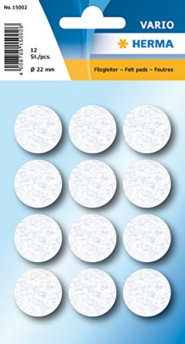 Filzgleiter weiss 22 mm 12 St 1Pack von HERMA
