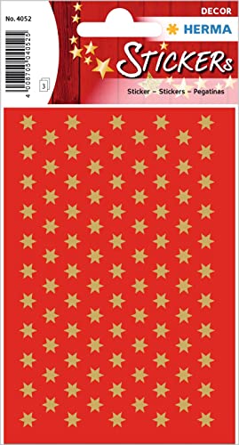 HERMA 4052 Aufkleber Sterne Gold mini, 285 Stück, 6 mm, Stern Sticker aus Papier, Weihnachtssticker Sternaufkleber für Weihnachten Geschenke Adventskalender Dekoration Kinder Belohnung DIY Basteln von HERMA