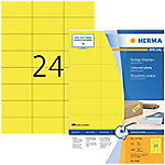HERMA 4406 Multifunktionsetiketten SuperPrint Gelb Rechteckig 2400 Etiketten pro Packung von HERMA