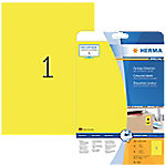 HERMA 4421 Multifunktionsetiketten SuperPrint Gelb DIN A4 210 x 297 mm Rechteckig 25 Etiketten pro Packung von HERMA