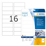 HERMA 4515 Namensetiketten DIN A4 Weiß 88,9 x 33,8 mm 20 Blatt à 16 Etiketten von HERMA