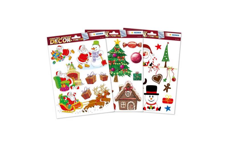 HERMA Christbaumschmuck Herma Fensterbild Folie selbsthaftend und wieder ablösbar ca. A4 von HERMA