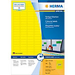 HERMA Farbige Etiketten 4237 Gelb Rechteckig 25 x 10 mm 100 Blatt à 14 Etiketten von HERMA