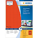 HERMA Farbige Etiketten 4238 Rot Rechteckig 25 x 10 mm 100 Blatt à 14 Etiketten von HERMA