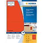 HERMA Farbige Etiketten 4567 Rot Rechteckig 199 x 143 mm 100 Blatt à 2 Etiketten von HERMA