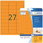 HERMA Farbige Etiketten 5141 Orange Rechteckig DIN A4 63,5 x 29,6 mm 540 Etiketten pro Packung von HERMA
