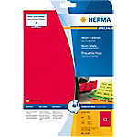 HERMA Farbige Etiketten 5156 Rot Rund Ø 60 mm 20 Blatt à 12 Etiketten von HERMA