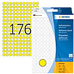 HERMA Farbige Markierungspunkte 2211 Gelb Rund Ø 8 mm 32 Blatt à 176 Etiketten von HERMA