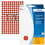HERMA Farbige Markierungspunkte 2212 Rot Rund Ø 8 mm 32 Blatt à 176 Etiketten von HERMA