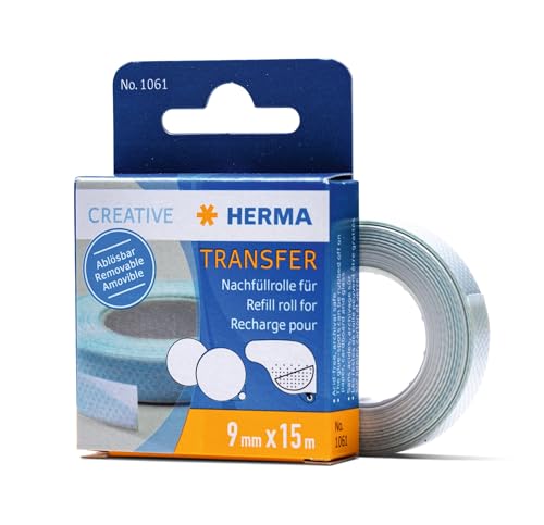 HERMA Kleberoller Nachfüllkassette doppelseitig ablösbar, 300 Stück, 10 Stück, 15 m, selbstklebende Klebeband Nachfüllrolle für Klebebandroller, Refill für Fotos, Basteln, Schule & Büro HERMA Kleberoller Nachfüllkassette doppelseitig ablösbar, 300 Stück, 10 Stück, 15 m, selbstklebende Klebeband Nachfüllrolle für Klebebandroller, Refill für Fotos, Basteln, Schule & Büro von HERMA