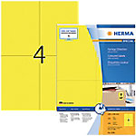 HERMA Multifunktionsetiketten 4396 SuperPrint Gelb Rechteckig 400 Etiketten pro Packung von HERMA