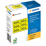 HERMA Nummernetiketten 4801 Gelb 10 x 22 mm 3 Blatt à 1000 Etiketten von HERMA