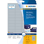 HERMA Silberne Folienetiketten 4097 Rechteckig DIN A4 45,7 x 21,2 mm 25 Blatt à 48 Etiketten von HERMA