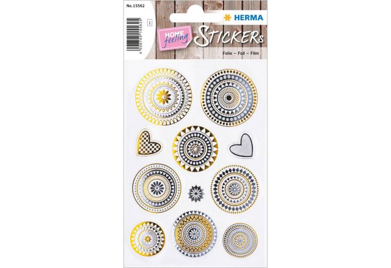 HERMA Sticker Herma Sticker CREATIVE Mandala Gold- und Silberfolie 1 Bl von HERMA