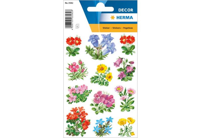 HERMA Sticker Herma Sticker DECOR Blumen Gebirgsblumen 3 Bl von HERMA