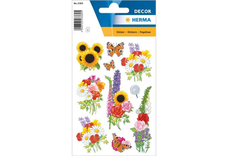 HERMA Sticker Herma Sticker DECOR Blumen Moderne Blumen 3 Bl von HERMA