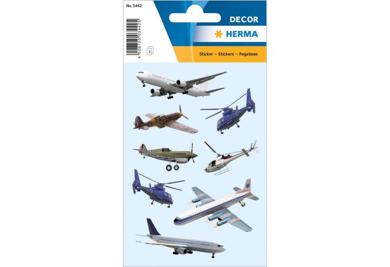 HERMA Sticker Herma Sticker DECOR Flugzeuge 3 Bl von HERMA