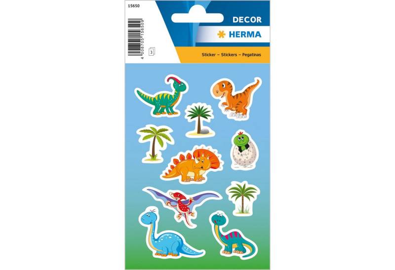 HERMA Sticker Herma Sticker DECOR Tiere Dinokinder 3 Bl von HERMA