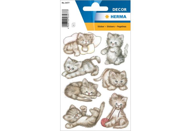 HERMA Sticker Herma Sticker DECOR Tiere Drolliges Kätzchen 3 Bl von HERMA