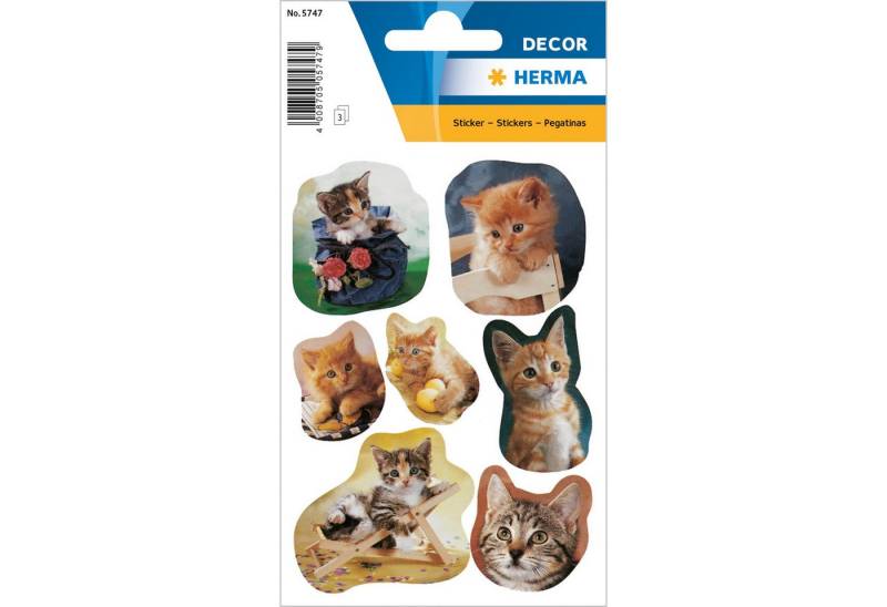 HERMA Sticker Herma Sticker DECOR Tiere Fotogene Kätzchen 3 Bl von HERMA