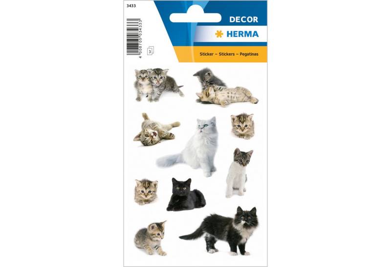 HERMA Sticker Herma Sticker DECOR Tiere Katzenfotos 3 Bl von HERMA