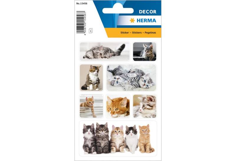 HERMA Sticker Herma Sticker DECOR Tiere Katzenkinder 3 Bl von HERMA