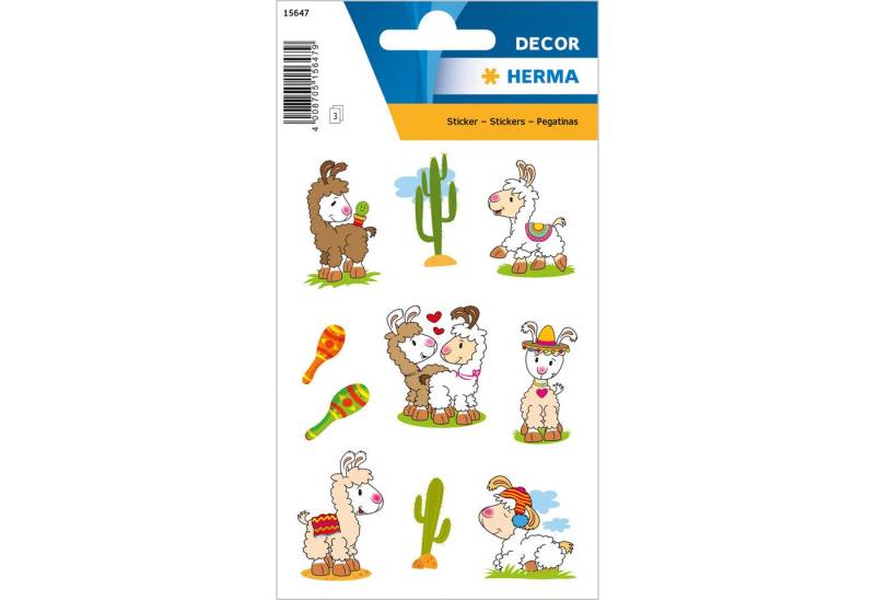 HERMA Sticker Herma Sticker DECOR Tiere Lama no Drama 3 Bl von HERMA