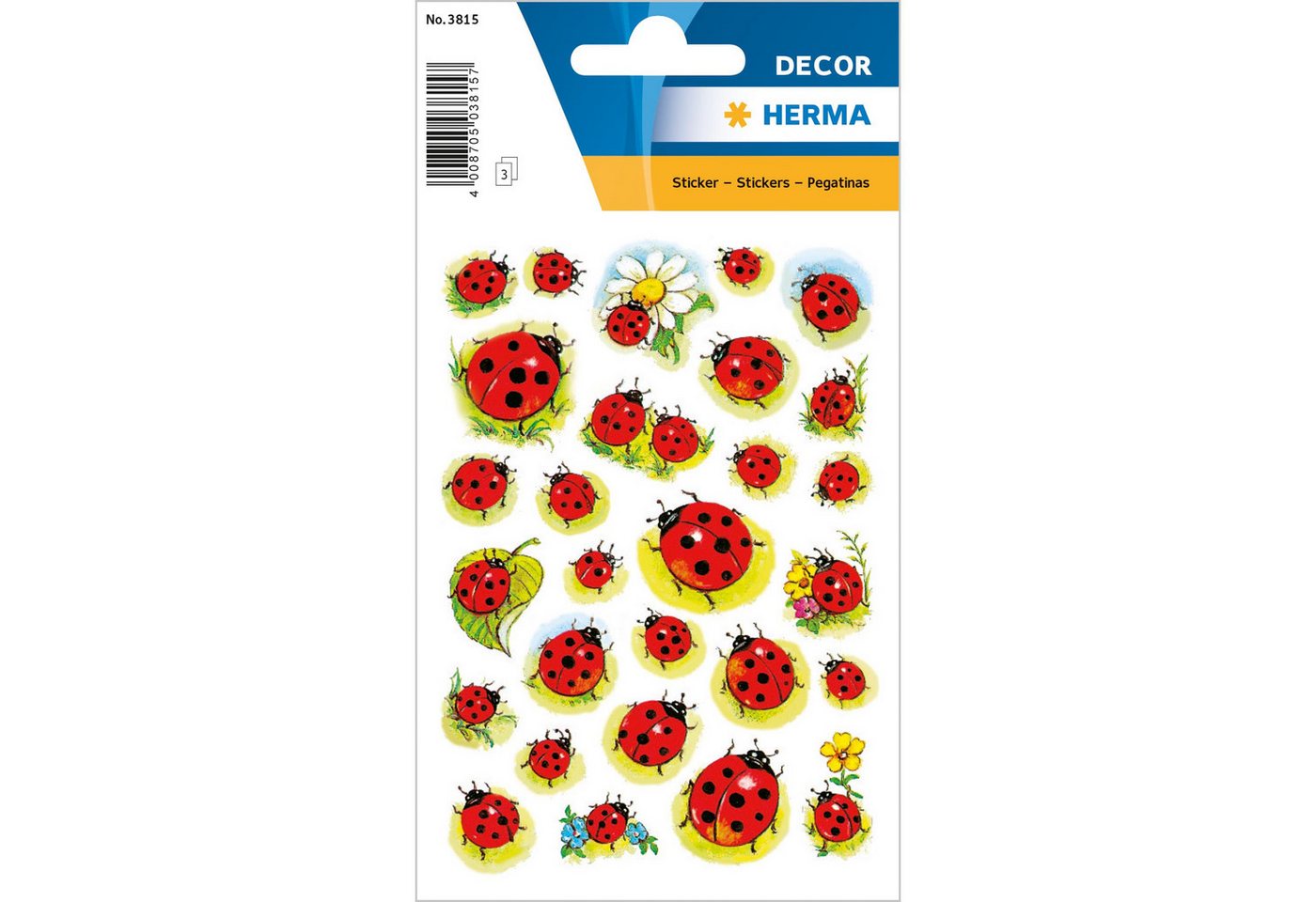 HERMA Sticker Herma Sticker DECOR Tiere Marienkäfer und Blume 3 Bl HERMA Sticker Herma Sticker DECOR Tiere Marienkäfer und Blume 3 Bl von HERMA