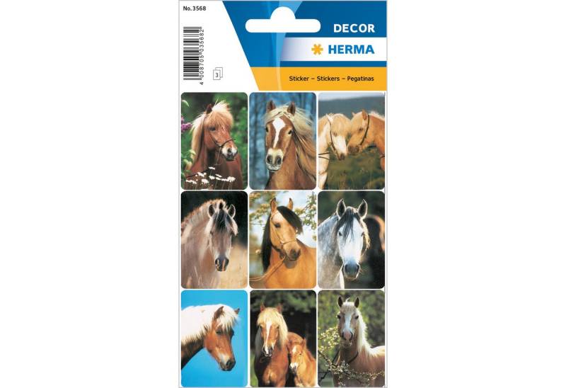 HERMA Sticker Herma Sticker DECOR Tiere Pferdeköpfe 3 Bl von HERMA