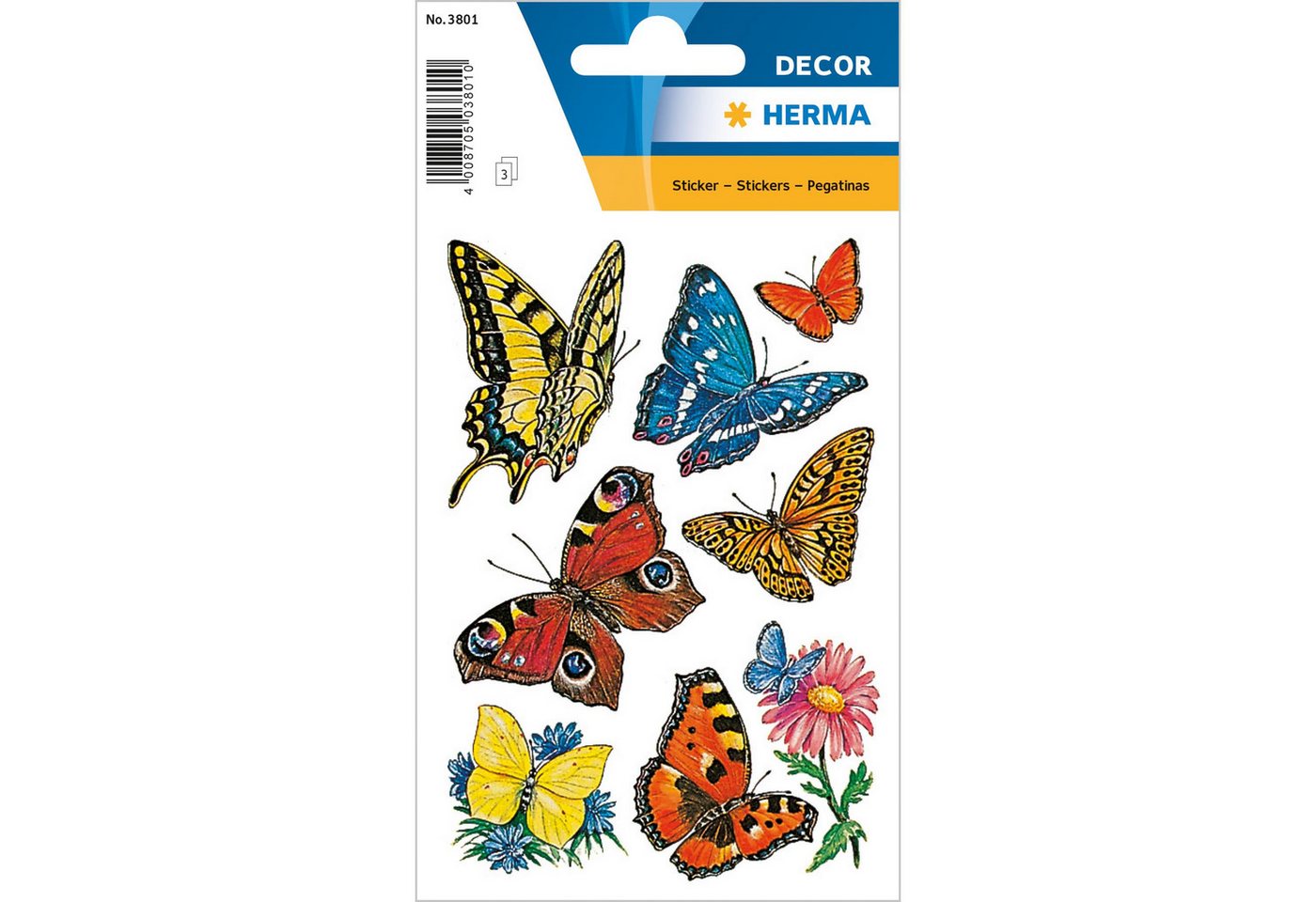 HERMA Sticker Herma Sticker DECOR Tiere Schmetterlinge 3 Bl HERMA Sticker Herma Sticker DECOR Tiere Schmetterlinge 3 Bl von HERMA