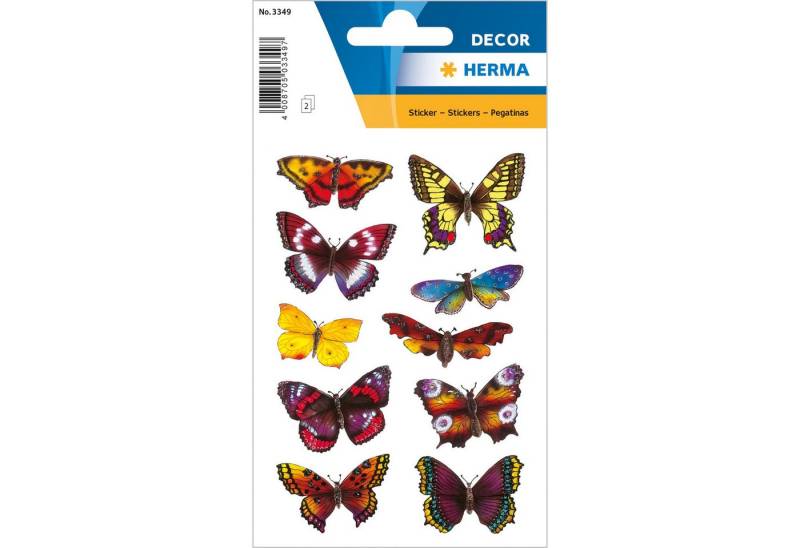 HERMA Sticker Herma Sticker DECOR Tiere Schmetterlinge beglimmert 2 Bl von HERMA
