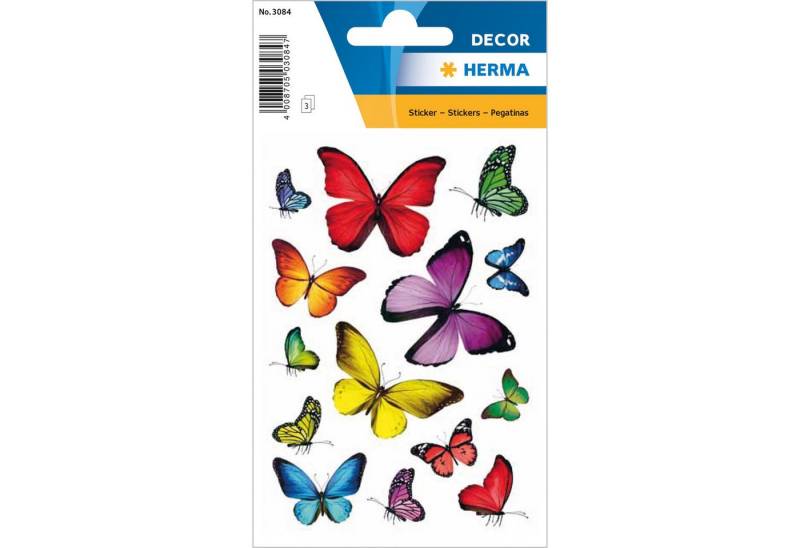 HERMA Sticker Herma Sticker DECOR Tiere Schmetterlingsvielfalt 3 Bl von HERMA