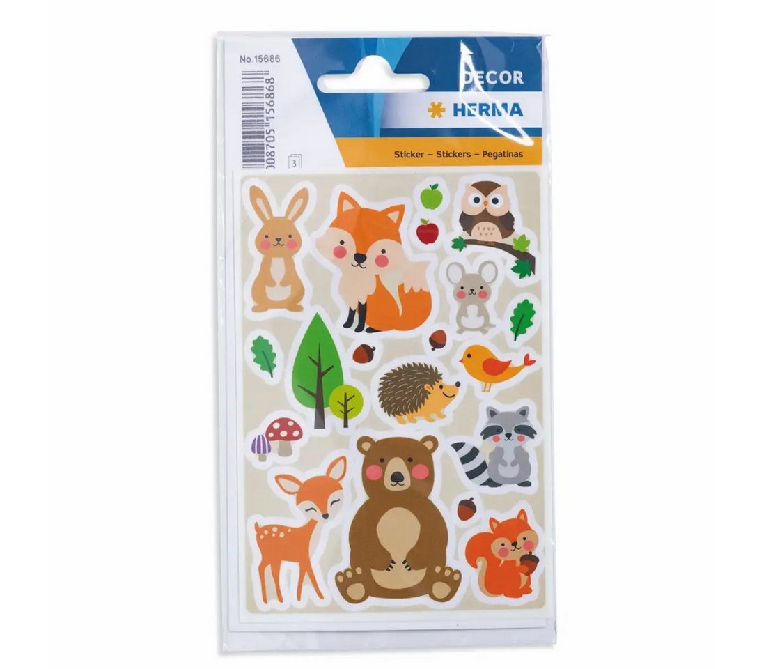 HERMA Sticker Herma Sticker DECOR Tiere Waldlieblinge 3 Bl HERMA Sticker Herma Sticker DECOR Tiere Waldlieblinge 3 Bl von HERMA