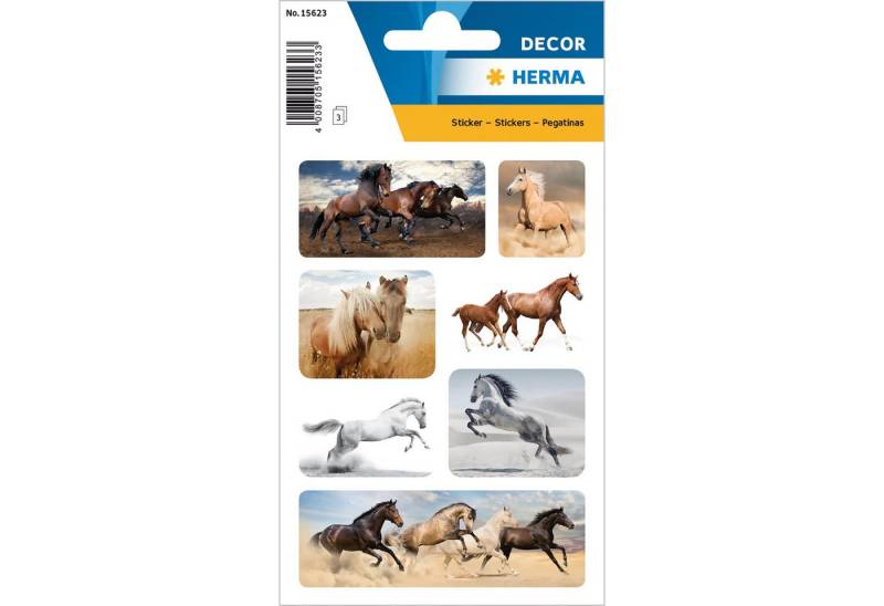 HERMA Sticker Herma Sticker DECOR Tiere Wildpferde 3 Bl von HERMA