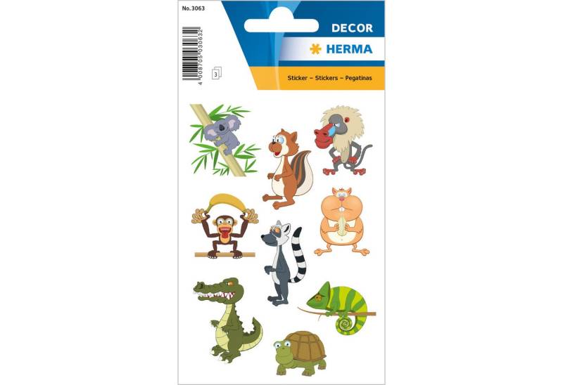 HERMA Sticker Herma Sticker DECOR Tiere Zoo-Linge 3 Bl von HERMA
