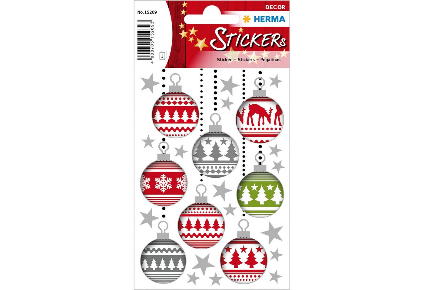 HERMA Sticker Herma Sticker DECOR Weihnachten Christbaumkugeln 3 Bl HERMA Sticker Herma Sticker DECOR Weihnachten Christbaumkugeln 3 Bl von HERMA