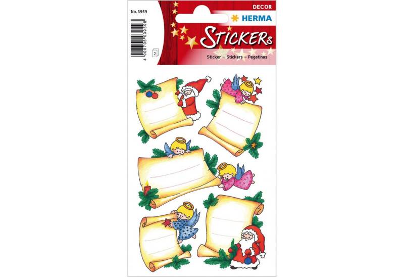 HERMA Sticker Herma Sticker DECOR Weihnachten Weihnachtsbriefe beglimmert 2 Bl von HERMA