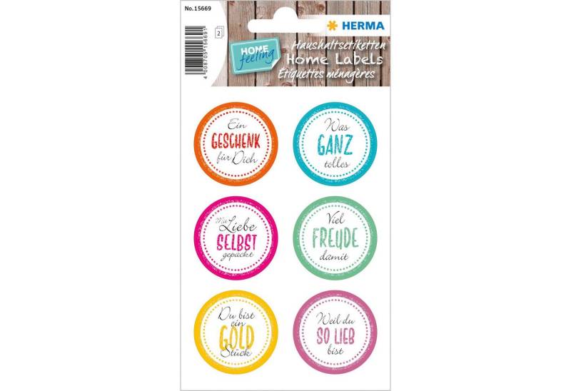 HERMA Sticker Herma Sticker HOME Viel Freude damit beglimmert 2 Bl von HERMA