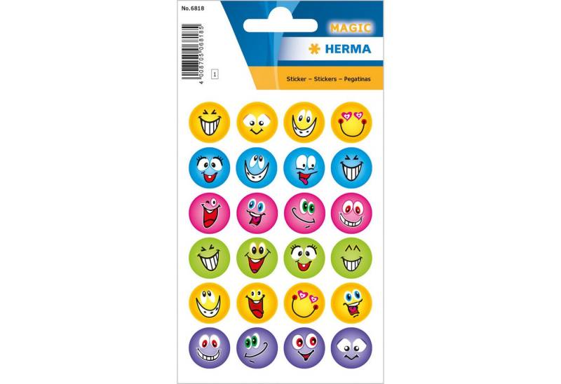 HERMA Sticker Herma Sticker MAGIC Gesichter beglimmert 1 Bl von HERMA