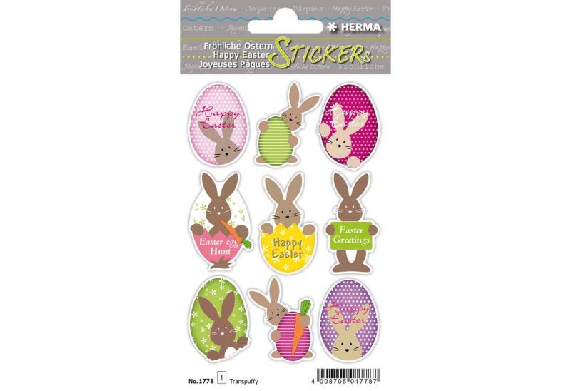 HERMA Sticker Herma Sticker MAGIC Ostern Happy Easter Osterhasen 1 Bl von HERMA