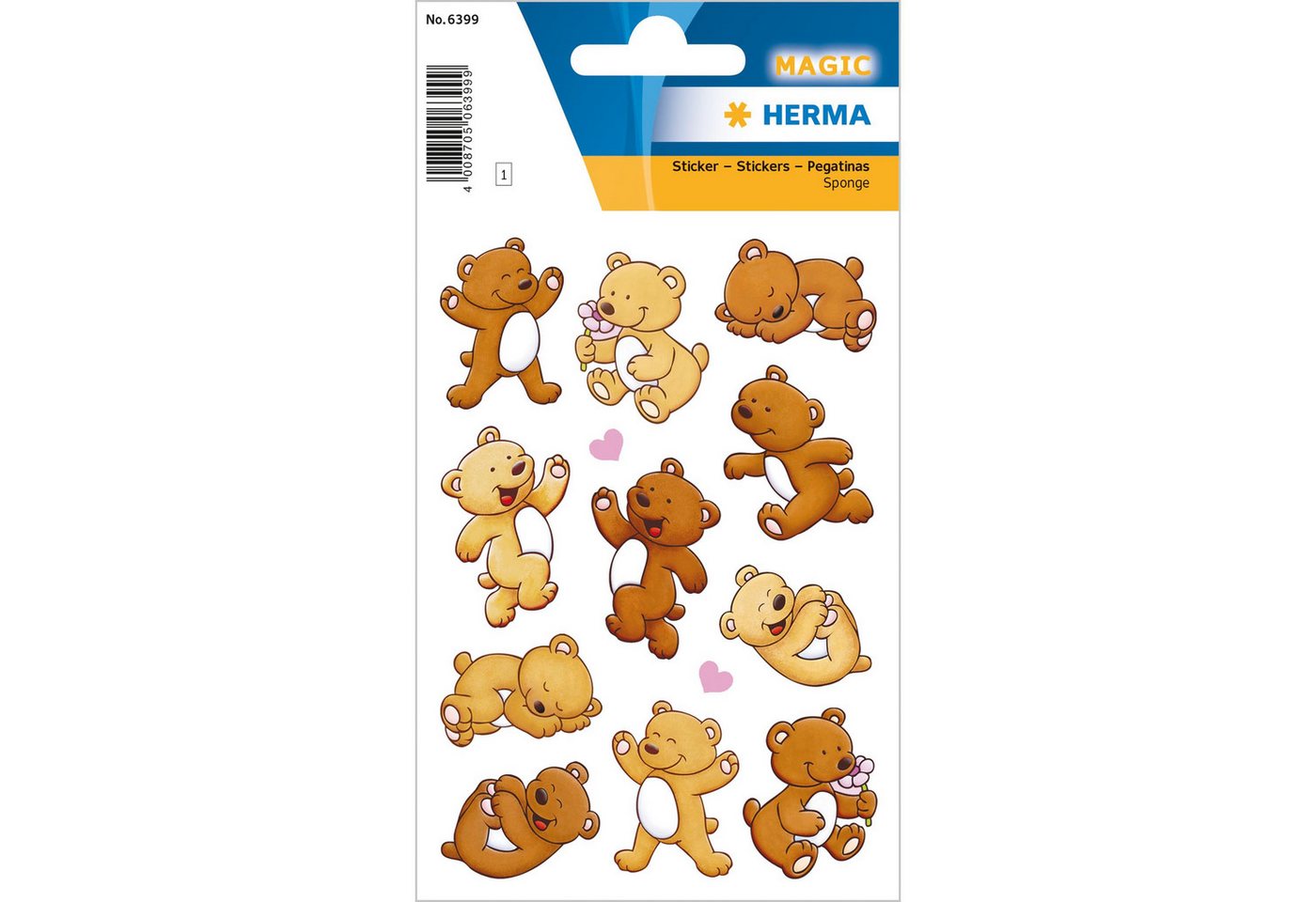HERMA Sticker Herma Sticker MAGIC Tiere Bärchen mit Herz 1 Bl HERMA Sticker Herma Sticker MAGIC Tiere Bärchen mit Herz 1 Bl von HERMA