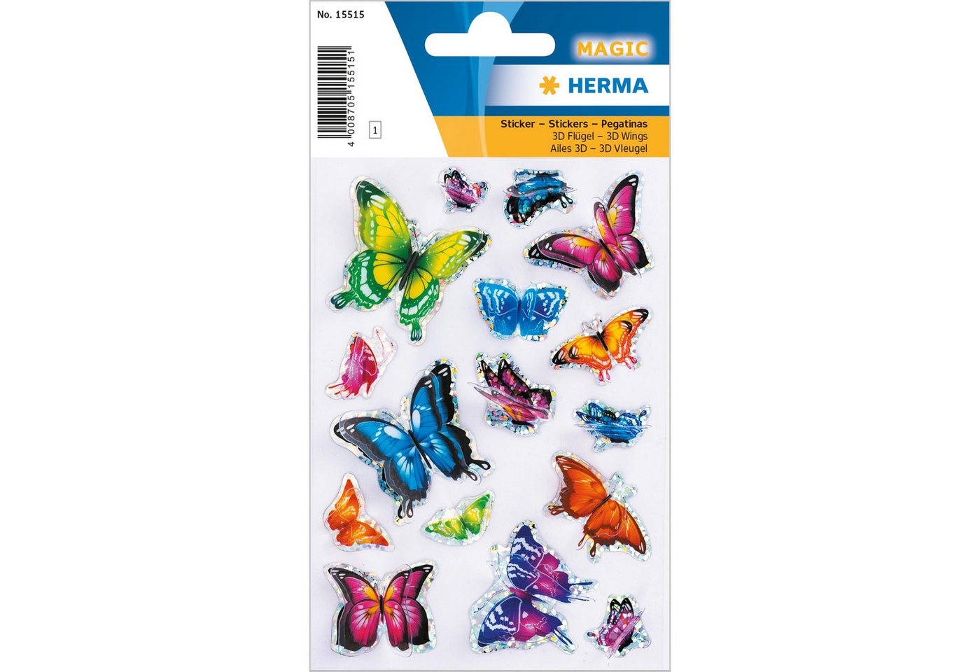 HERMA Sticker Herma Sticker MAGIC Tiere Schmetterlinge 3D Flügel 1 Bl HERMA Sticker Herma Sticker MAGIC Tiere Schmetterlinge 3D Flügel 1 Bl von HERMA